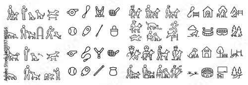 Outline icons for sports and recreation