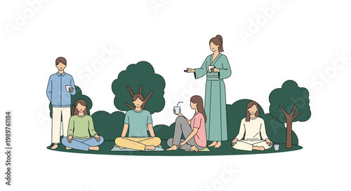 People Sitting in a Circle.