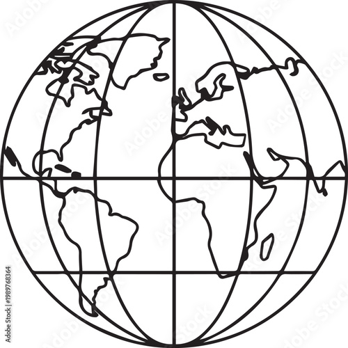 Black outlined icon of web