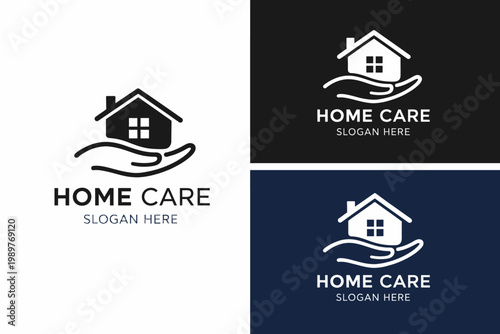 Home care logo designs a modern representation of security and support