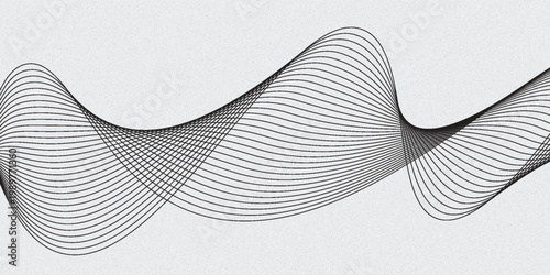 Abstract vector modern background with grey wavy lines and particles. EPS10