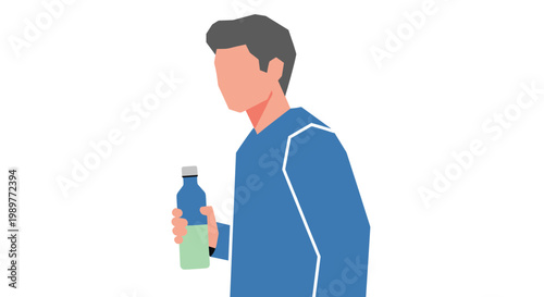 A fit man drinking water from a bottle in a modern gym