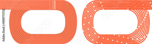 Concentric Oval Data Stream: Abstract composition depicting interconnected data flow within two oval, symbolizing a sophisticated communication network, highlighting seamless information exchange.