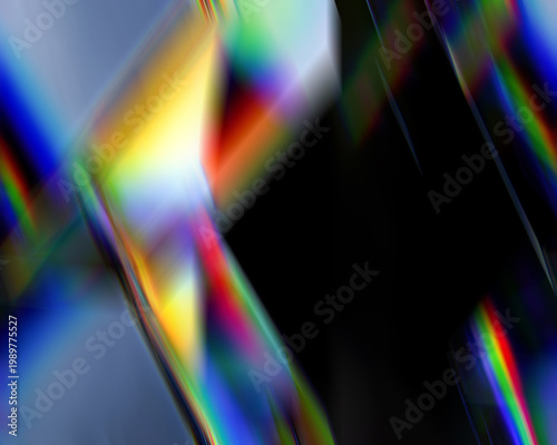 Foto The concept of deflecting the light of a prism
