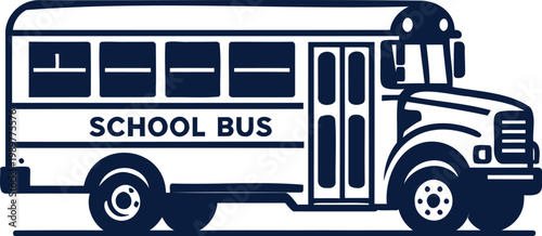 Vector illustration of a classic school bus