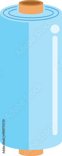 Roll of transparent plastic film for food wrap and industrial packaging