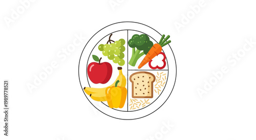 Healthy food on a plate.