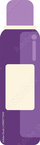 Purple aerosol bottle representing spray deodorant personal care