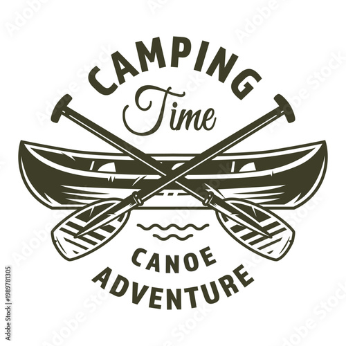 Camping activities with canoe