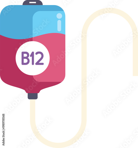 Iv bag delivering vitamin b12 infusion for health and wellness