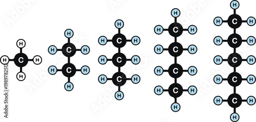 Abstract molecular structure pattern featuring interconnected chemical bonds and carbon atoms, forming a repeating polymer-like chain on a light background.