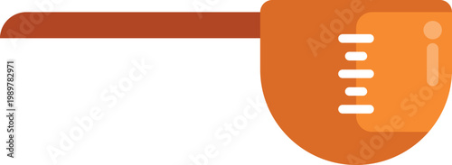Colorful flat style measuring scoop icon representing precision and kitchen tools