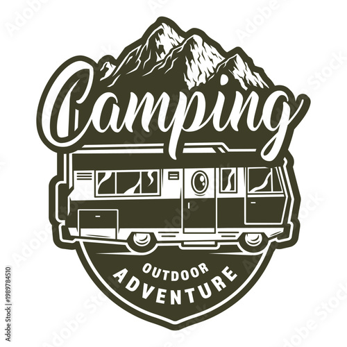 Camping in nature with family