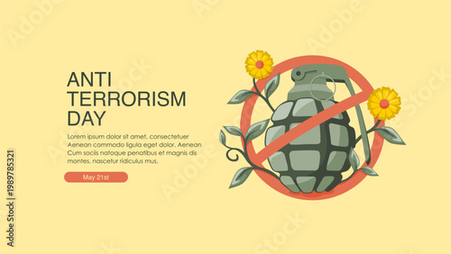 vector anti terrorism day background template