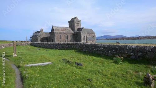 Graveyard view of Iona Abbey