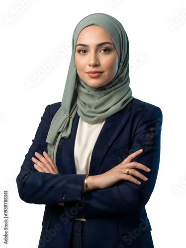 Elegant Professional Hijab Woman Authority Portrait