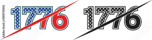 Celebrating 250 years anniversary 4th of july independence day 1776 historical design