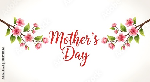 Mother's day floral banner a celebration of love and appreciation