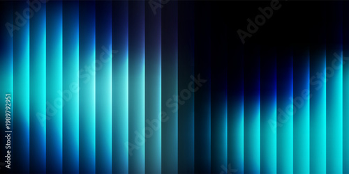 Abstract blue and cyan vertical gradient background with soft light stripes and modern minimal design. vector ilustartion eps10