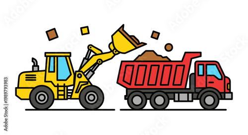 Heavy duty truck and loader vehicles.