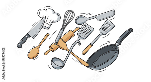 Kitchen Cooking Utensils and Tools.
