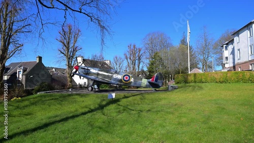 The Dowding spitfire, in Moffat, Scotland.