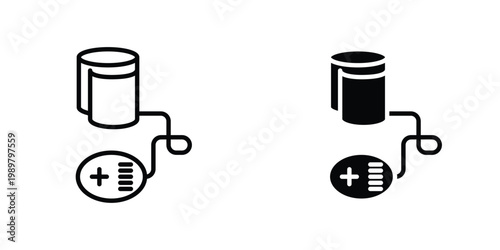 Sphygmomanometer icon in doodles flat and line stroke pack