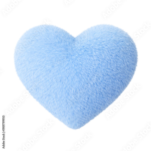 Fotografie fluffy heart blue