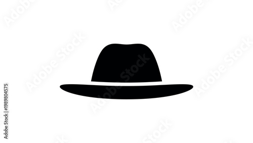 Wide Brim Hat Icon Fashion Accessory Symbol Vector