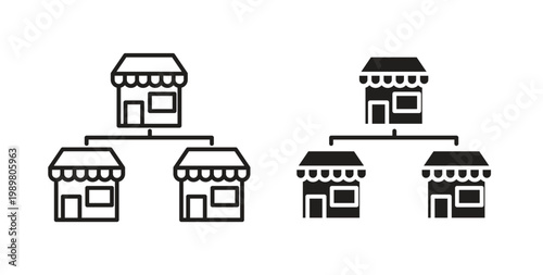 Franchise icon vector design elements. icon in flat and line style.