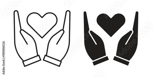 Heart Health icon vector design elements. icon in flat and line style.