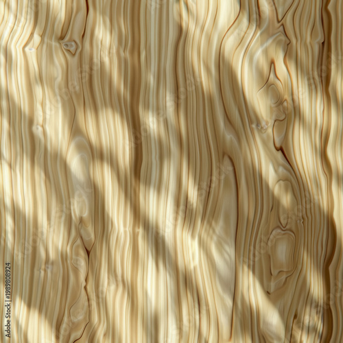 Wood texture with light patterns on a smooth surface in a bright indoor setting during daytime