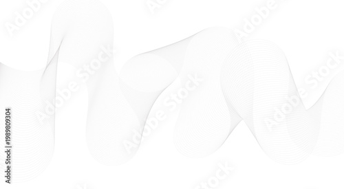 Network connection abstract graphic with wavy geometric lines