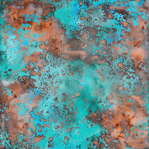 Colorful abstract design with blue and brown hues blending together to create an interesting surface