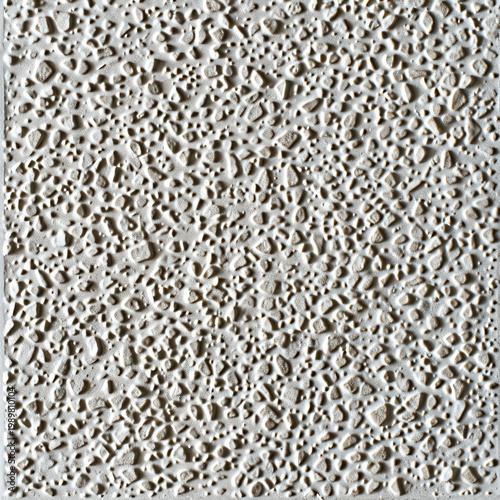 Surface texture showing small holes and patterns on a light colored material in a close up view