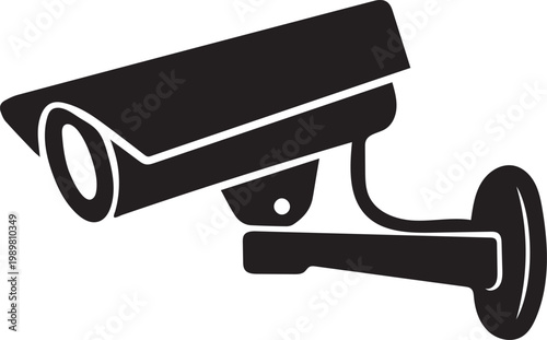 Security Camera Silhouette on Wall Bracket