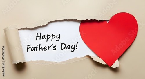 Happy fathers day heartfelt greeting card for dad celebrating fatherhood love