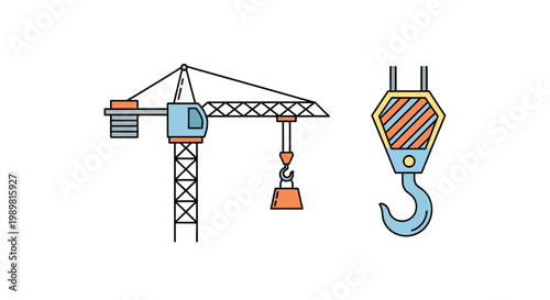 Crane Hook Construction Equipment Machine.