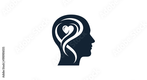 Black silhouette of a human head.