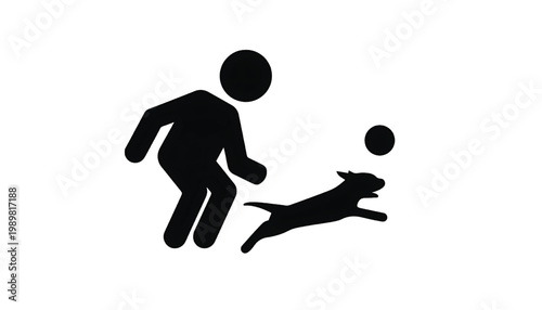 Person running with question marks speech bubble, motion icon for communication, travel, and action concept illustration