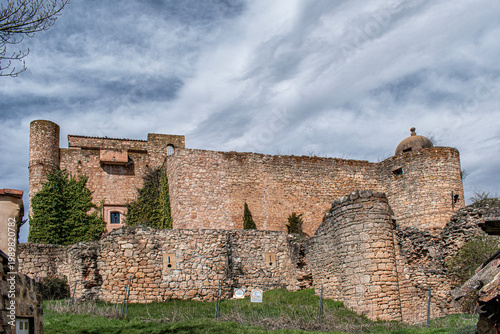 Medieval castle of the Mendoza family in Palazuelos, province of Guadalajara, Spain