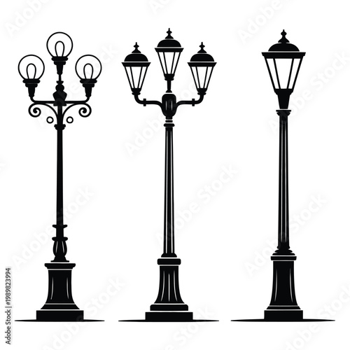 street lamp vector