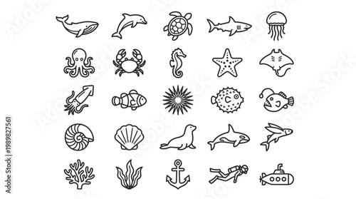 Set of cartoon animal vector icons with doodle style including dog and cat in a seamless vintage design collection