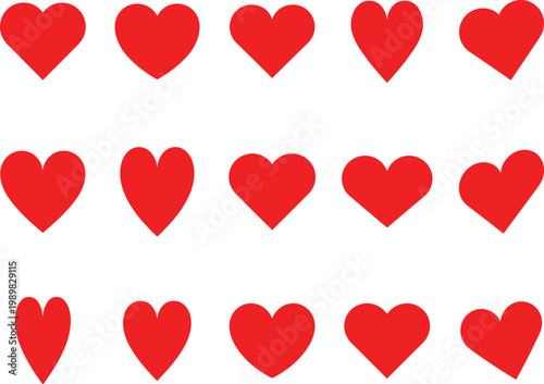 Heart doodles set. Hand drawn hearts collection. Romance and love illustrations