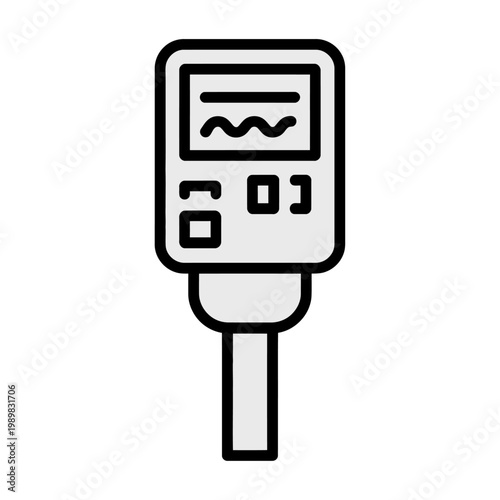 Vector graphic of a modern digital device with a screen and buttons