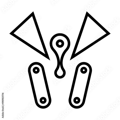 Vector graphic of a stylized symbol with geometric shapes and lines