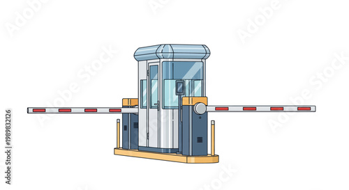 Automatic toll booth gate machine.