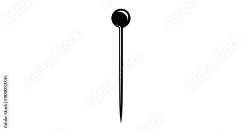 Large black push pin with head.