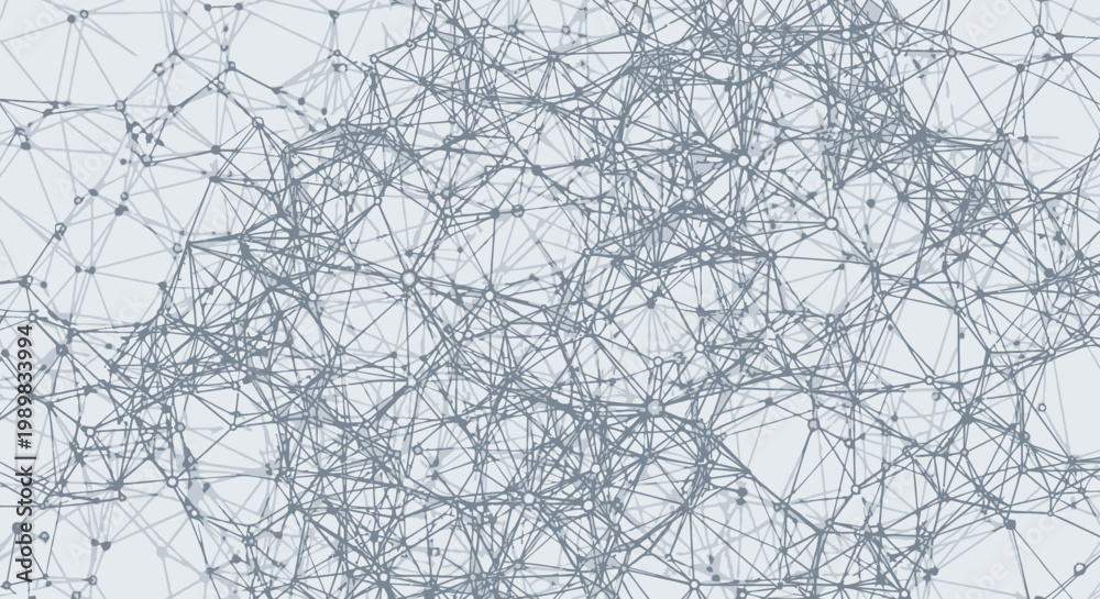 Obraz premium Abstract network connection background with lines and dots, bright studio background.