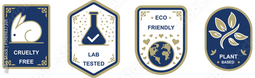 Flat Cruelty free badge collection